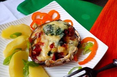 Plněné žampiony Portobello